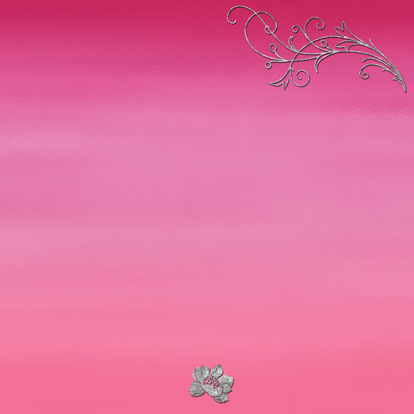 Pink Glass Silver Background