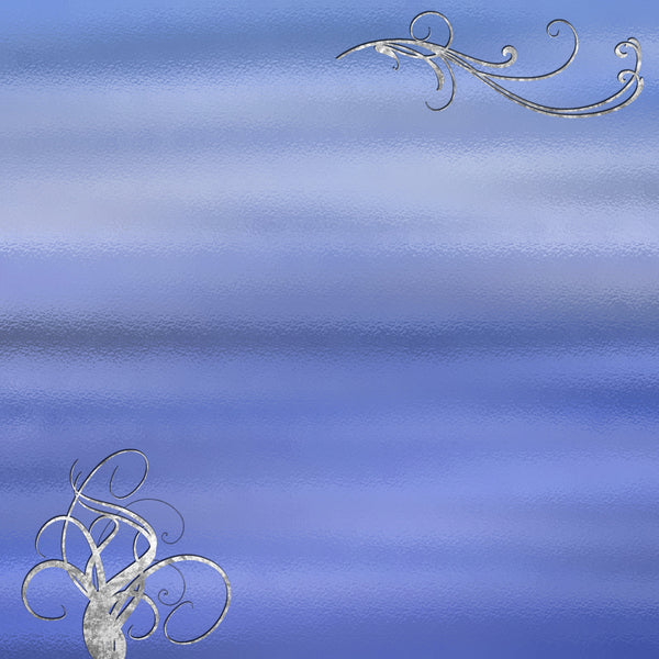 Aegean Blue Glass Silver Background