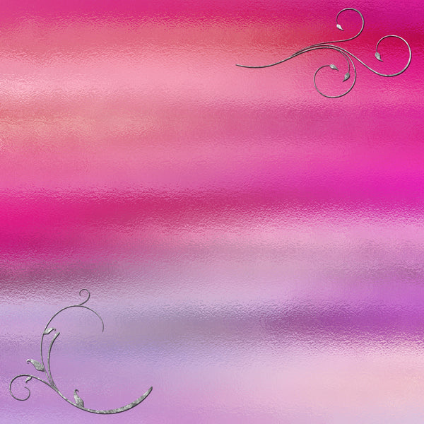 Pink Amethyst Glass Silver Background