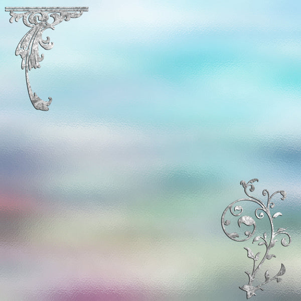 Iridescent Glass Silver Background