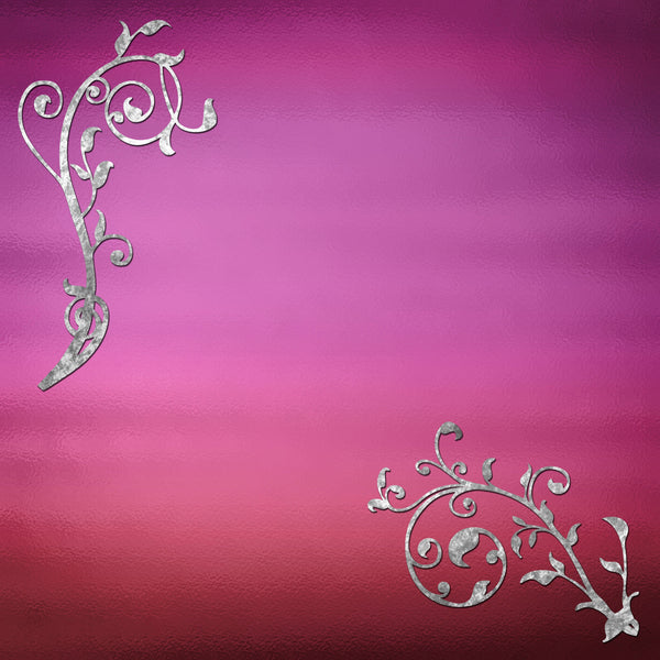 Magenta Glass Silver Background