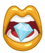 Gold Diamond Lips