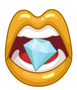 Gold Diamond Lips