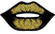 Black Gold Sparkly Lips