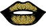 Black Gold Sparkly Lips