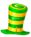 Green & Gold Dr Seuss Hat
