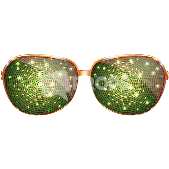 Green Sparkle Glasses