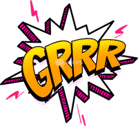 "Grrr" Comic Speech Bubble