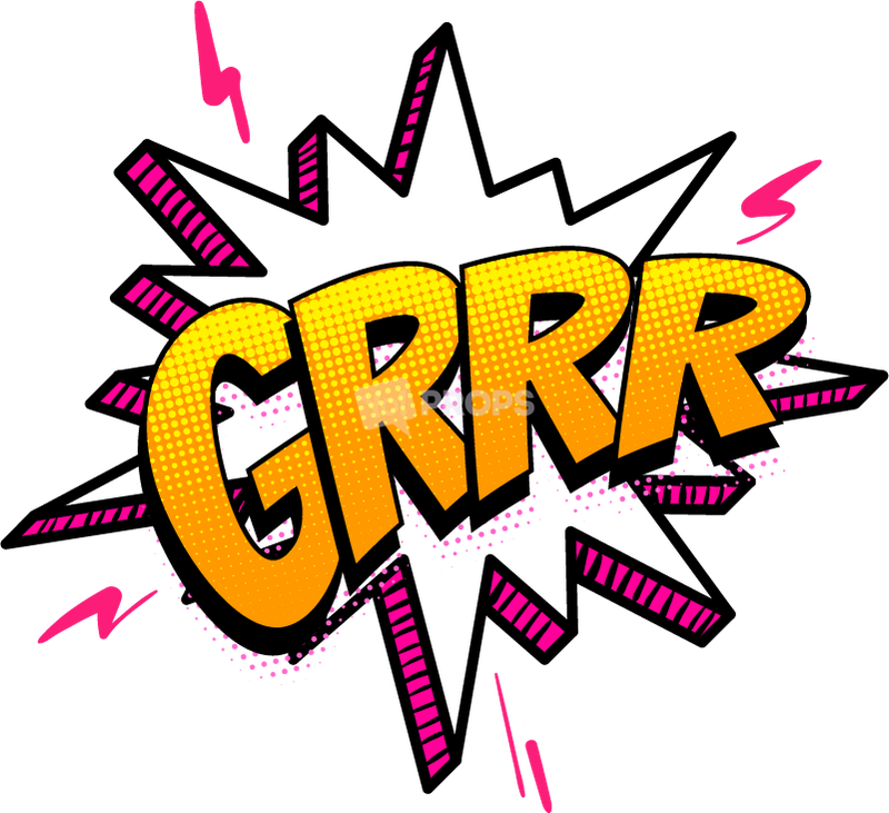 "Grrr" Comic Speech Bubble