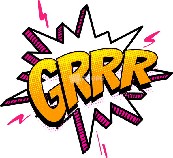 "Grrr" Comic Speech Bubble