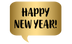 Happy New Year Speech Bubble