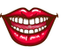 Happy Smile Red Lips