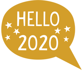 Hello 2020 Speech Bubble
