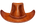 Brown Leather Cowboy Hat