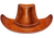 Brown Leather Cowboy Hat