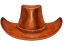 Brown Leather Cowboy Hat