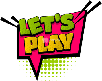 "Lets Play" Comic Speech Bubble