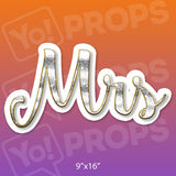 Mrs -Silver Oversized Sign