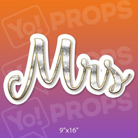Mrs -Silver Oversized Sign
