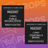 Busted! Mugshot Sign Prop - Public Intoxication / Starting a Brawl