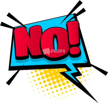 "No" Comic Speech Bubble