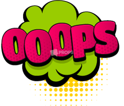 "Oops" Comic Speech Bubble