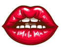 Open Mouth Red Lips