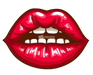 Open Mouth Red Lips
