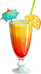 Orange Cocktail with Umbrella