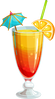 Orange Cocktail with Umbrella
