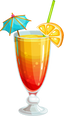 Orange Cocktail with Umbrella