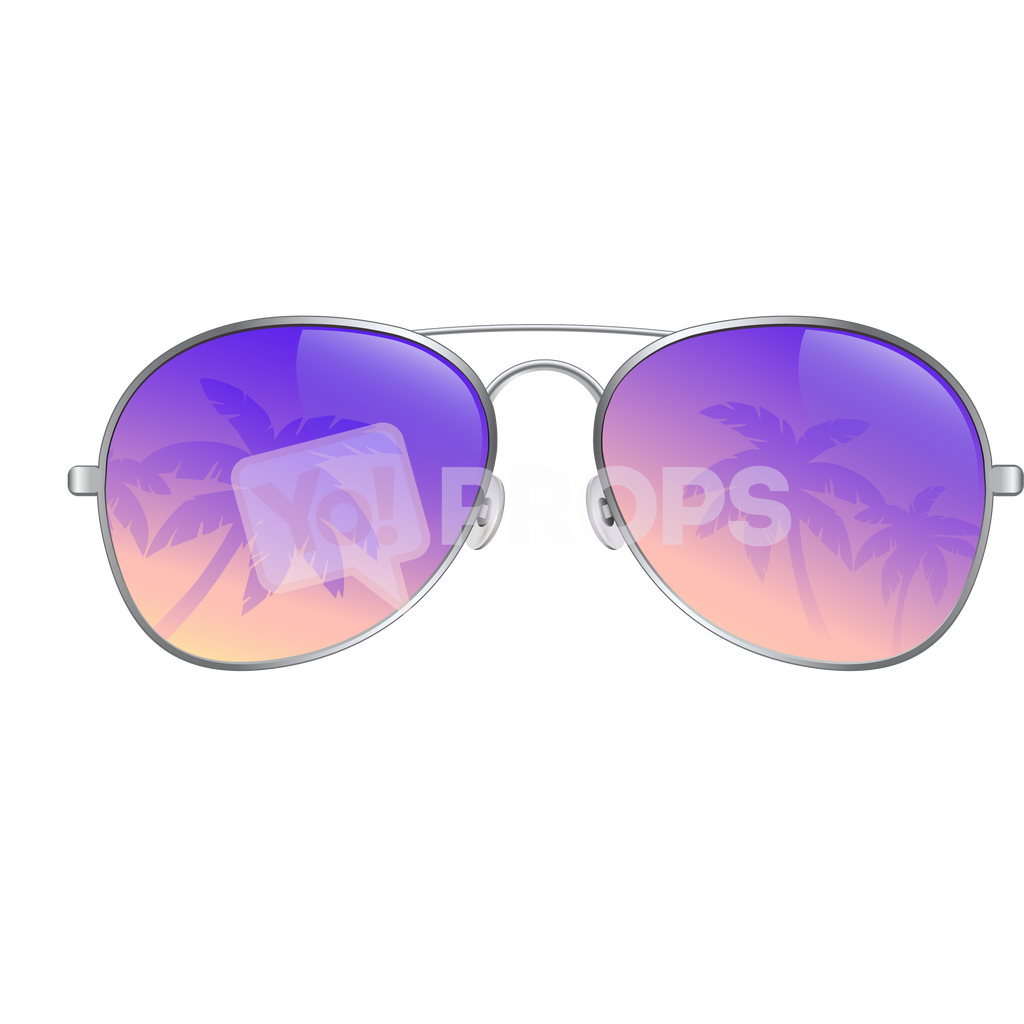 Palm Tree Aviator Glasses