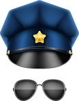 Police Hat and Glasses