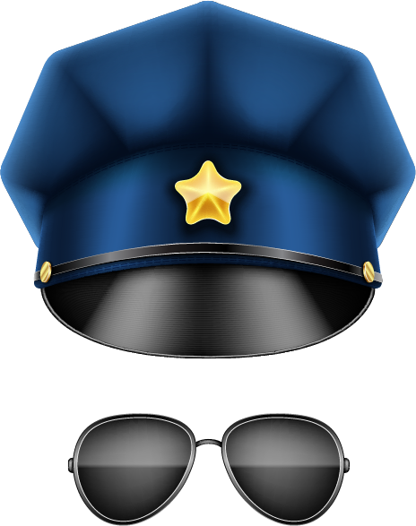 Police Hat and Glasses