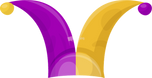 Purple & Gold Jester Hat