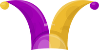 Purple & Gold Jester Hat