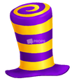 Purple & Gold Dr Seuss Hat