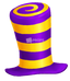 Purple & Gold Dr Seuss Hat
