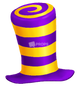 Purple & Gold Dr Seuss Hat