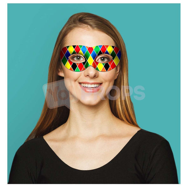 Rainbow Gingham Mask