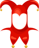 Red Jester Head Covering