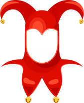 Red Jester Head Covering