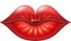 Shiny Red Lips