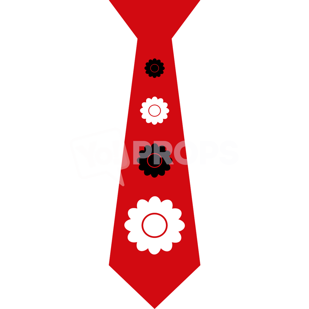 Red Flower Tie