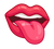 Licking Red Lips