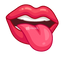 Licking Red Lips