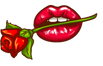 Biting Rose Lips