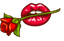 Biting Rose Lips