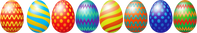 Row of Easter Eggs Overlay