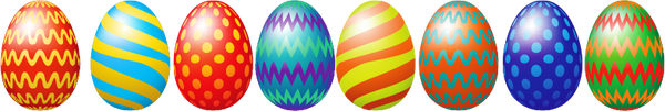 Row of Easter Eggs Overlay